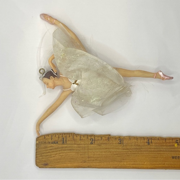 Elegant  Vintage Ballerina Hand Painted Christmas Ornament - Picture 5 of 6